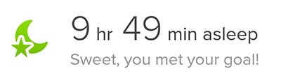 9 hours of sleep