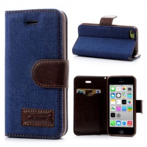 donkerblauwe-jeans-bookcase-hoesje-iphone-5c