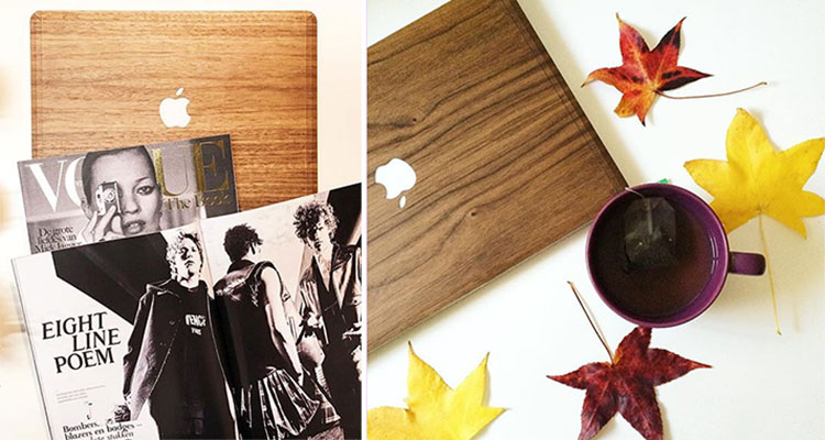 houten cover voor macbooks