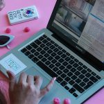 Roze laptop