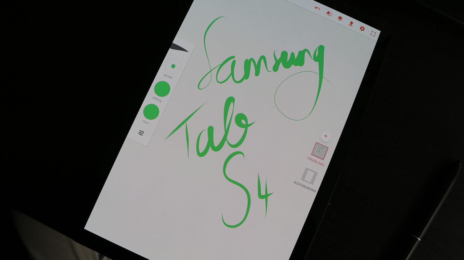 tekenen op Samsung Galaxy Tab S4