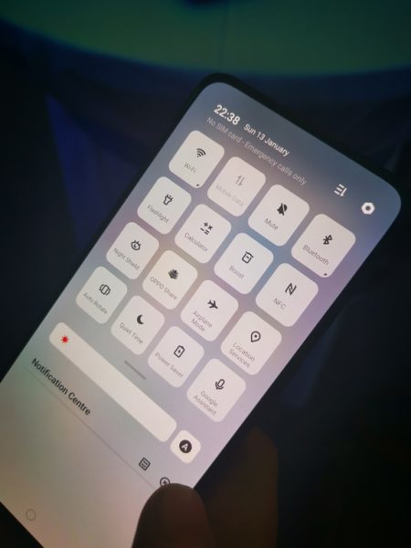 Oppo Reno menu