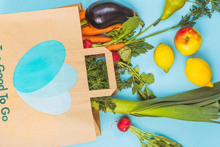 Too Good To Go tas met groenten en fruit