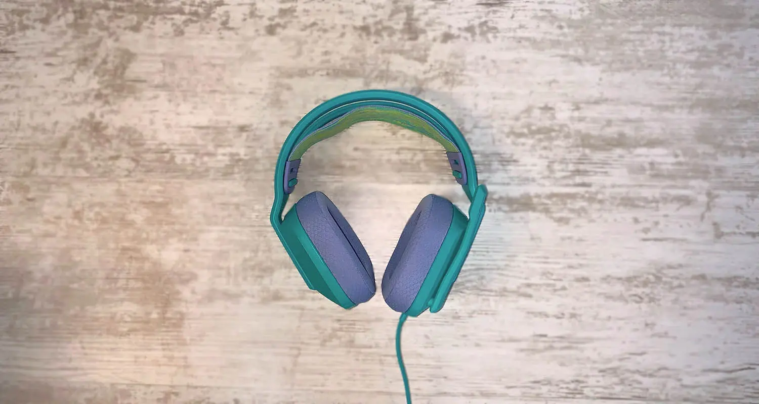 Bovenaanzicht van de Logitech G335 in kleur Mint