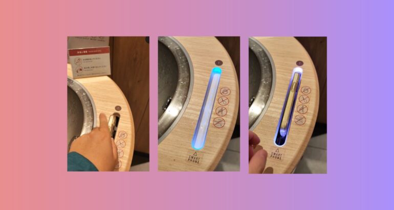 Handen wassen en tegelijk je telefoon reinigen? In Japan kan het